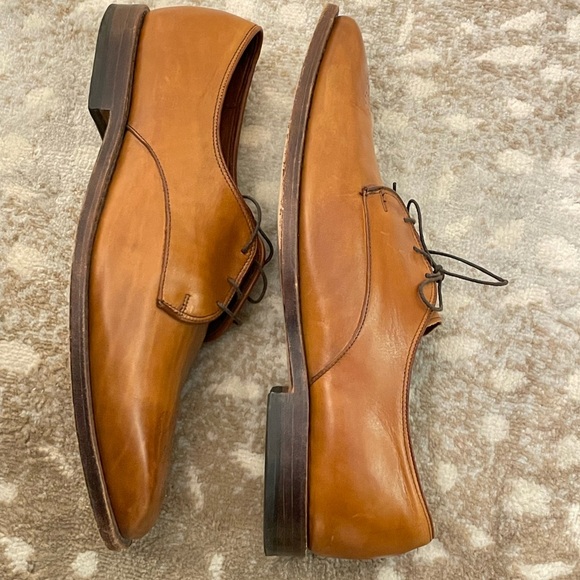 Allen Edmonds Flatiron Derby Oxfords Walnut Brown Leather Dress Shoe 11D #1153 - Picture 5 of 12